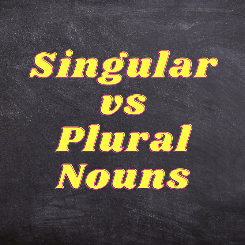 Singular Nouns vs Plural Nouns with 4 Plural Noun Rules and a Practice Test
